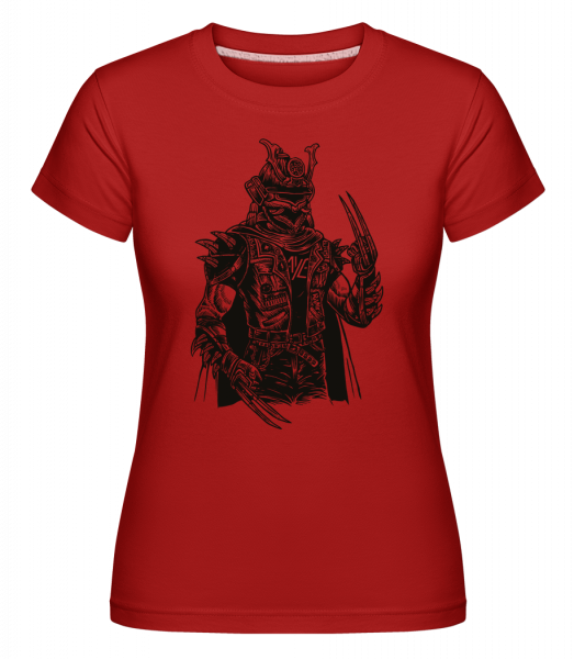 Samurai Punk -  Shirtinator tričko pro dámy - Červená - Napřed