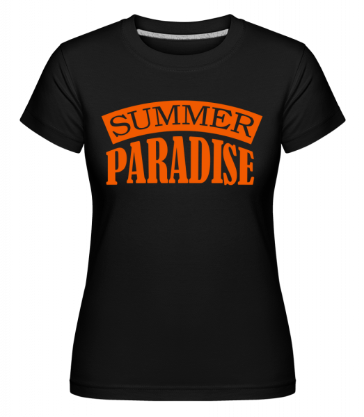 Summer Paradise Orange -  Shirtinator tričko pro dámy - Černá - Napřed