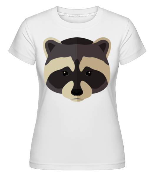 Racoon Comic Stín -  Shirtinator tričko pro dámy - Bílá - Napřed
