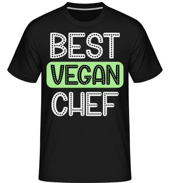 Best Vegan Chef -  Shirtinator tričko pro pány - Černá - Napřed