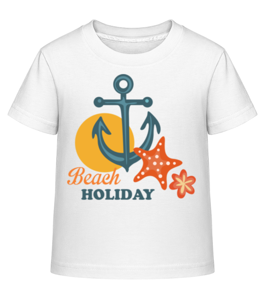 Beach Holiday Logo - Dĕtské Shirtinator tričko - Bílá - Napřed
