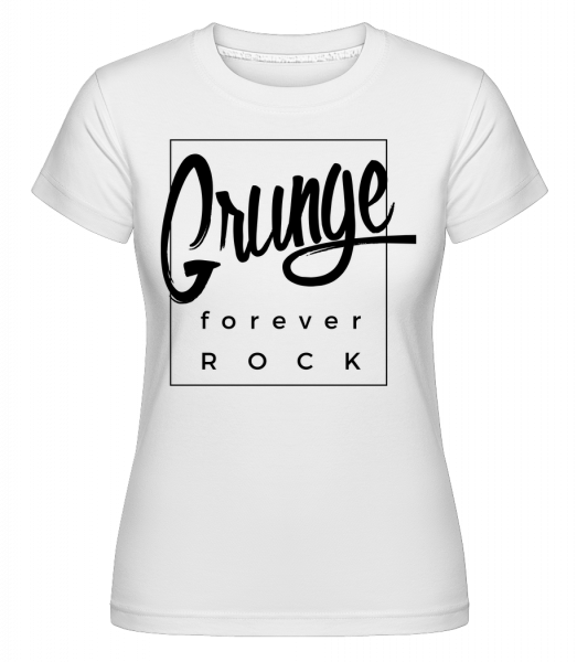 Grunge Forever rock -  Shirtinator tričko pro dámy - Bílá - Napřed