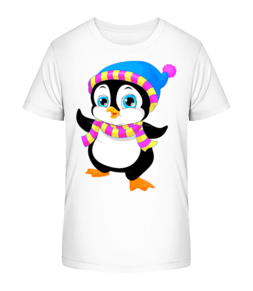Penguin With Scarf - Detské Bio tričko Stanley Stella - Bílá - Napřed