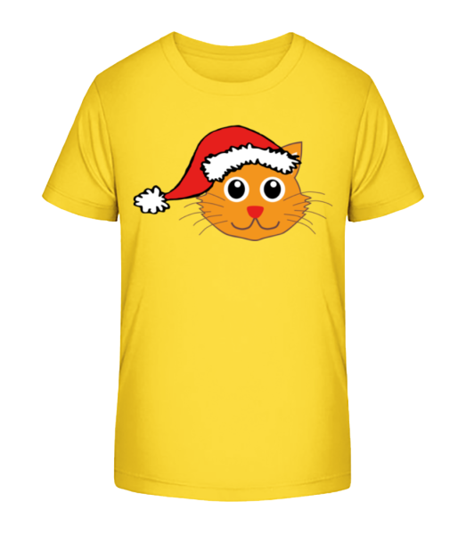 Santa Cat - Detské Bio tričko Stanley Stella - Žlutá - Napřed