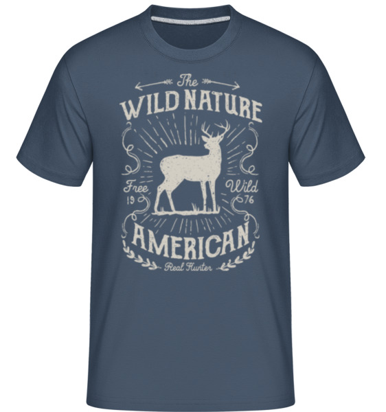 Wild Nature -  Shirtinator tričko pro pány - Džínovina - Napřed