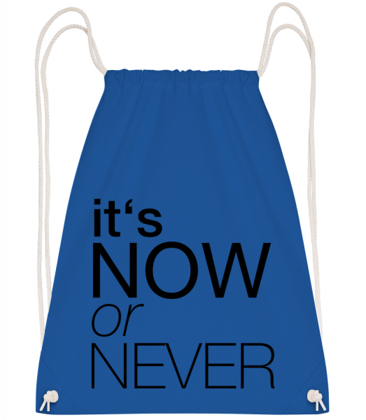 It's Now Or Never - Drawstring batoh se šňůrkami - Královská modrá - Napřed