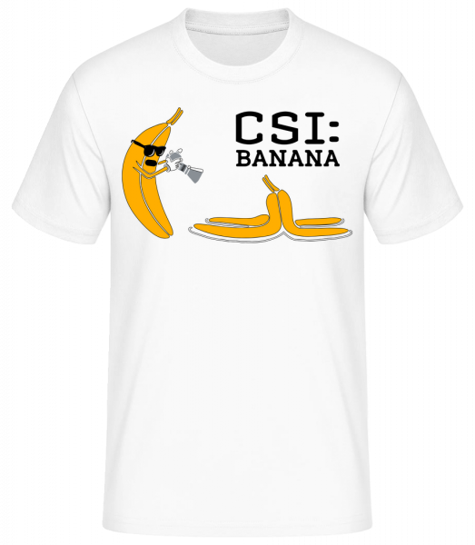 CSI Banana - Pánské basic tričko - Bílá - Napřed