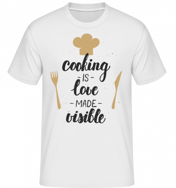 Vaření Is Love Made Visible -  Shirtinator tričko pro pány - Bílá - Napřed