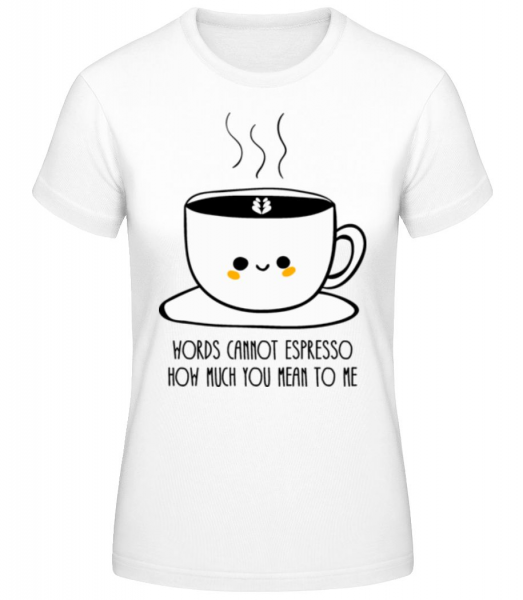 Slova Connot Espresso - Dámské basic tričko - Bílá - Napřed