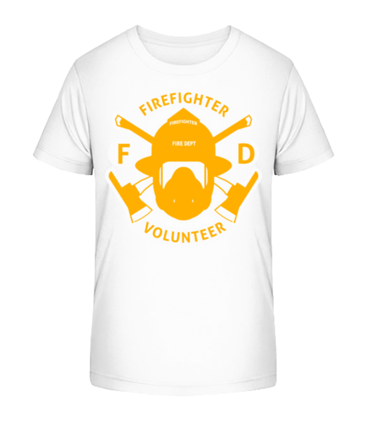 hasič dobrovolníka - Detské Bio tričko Stanley Stella - Bílá - Napřed