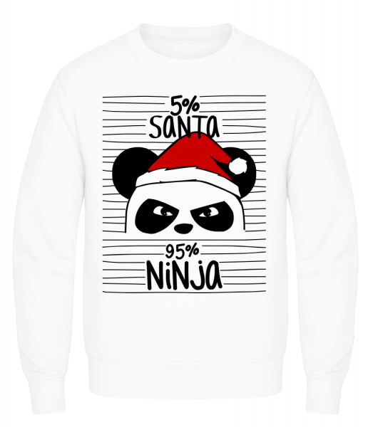 Santa Ninja Panda - Pánská mikina AWDis - Bílá - Napřed