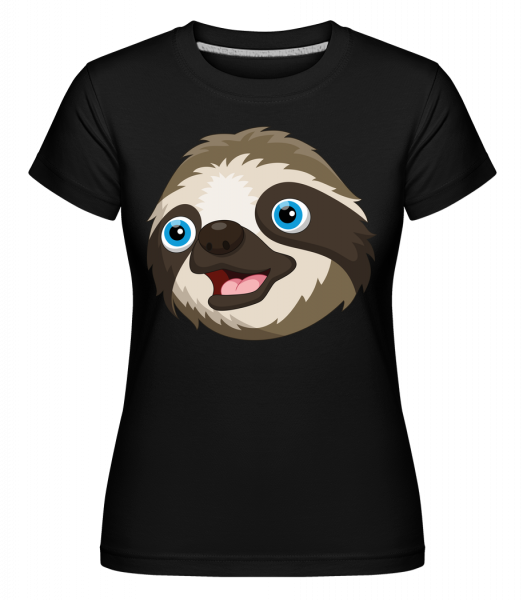 Cute Sloth -  Shirtinator tričko pro dámy - Černá - Napřed