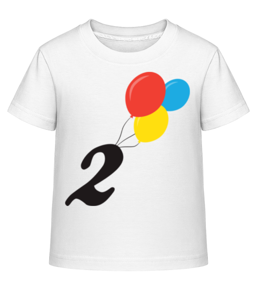 Anniversary 2 Balloons - Dĕtské Shirtinator tričko - Bílá - Napřed