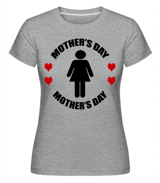 Den matek Logo -  Shirtinator tričko pro dámy - Melirovĕ šedá - Napřed