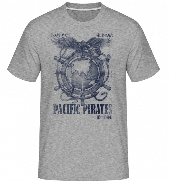 Pacific Pirates -  Shirtinator tričko pro pány - Melirovĕ šedá - Napřed