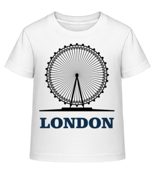 Londýn Skyline - Dĕtské Shirtinator tričko - Bílá - Napřed
