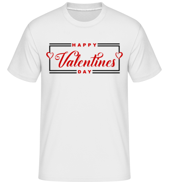 Šťastného Valentýna -  Shirtinator tričko pro pány - Bílá - Napřed