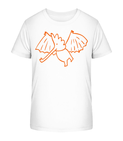 Dinosaur Kids Orange - Detské Bio tričko Stanley Stella - Bílá - Napřed