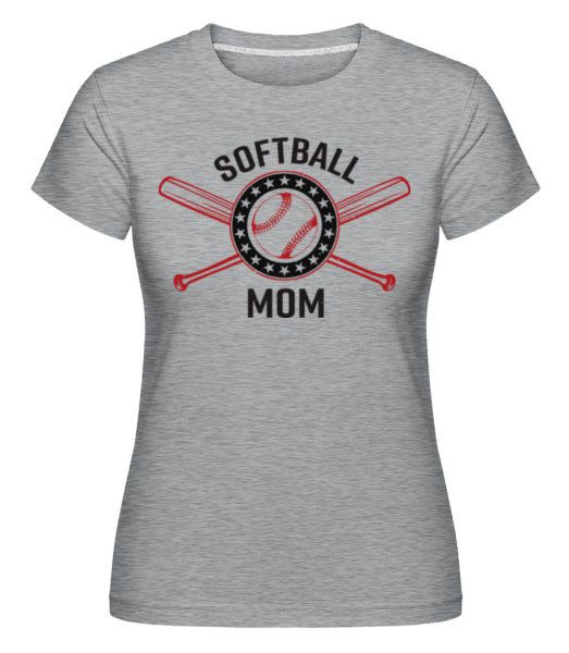 Softball Mom -  Shirtinator tričko pro dámy - Melírově šedá - Napřed
