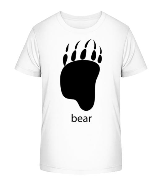 Bear Paw - Detské Bio tričko Stanley Stella - Bílá - Napřed