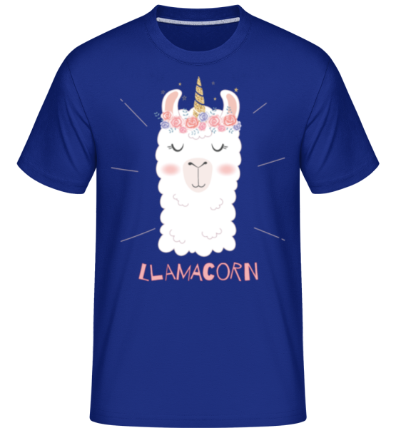 Lamacorn -  Shirtinator tričko pro pány - Královská modrá - Napřed
