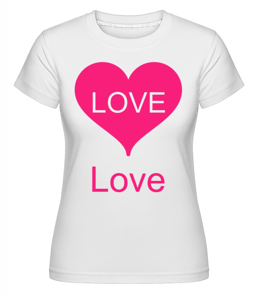 Love Heart -  Shirtinator tričko pro dámy - Bílá - Napřed