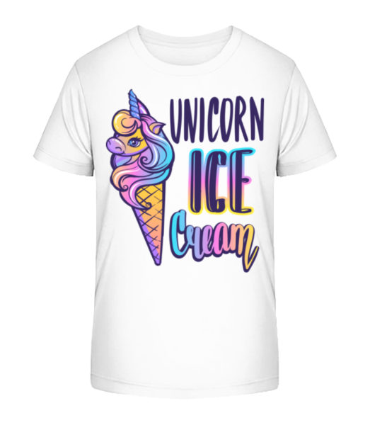 Unicorn Ice Cream - Detské Bio tričko Stanley Stella - Bílá - Napřed