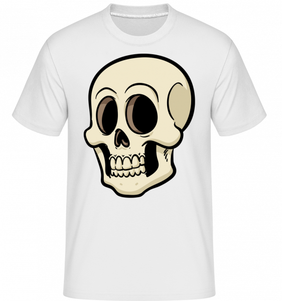 Cartoon Skull -  Shirtinator tričko pro pány - Bílá - Napřed