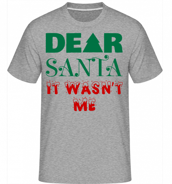 Dear Santa to nebyl já -  Shirtinator tričko pro pány - Melirovĕ šedá - Napřed