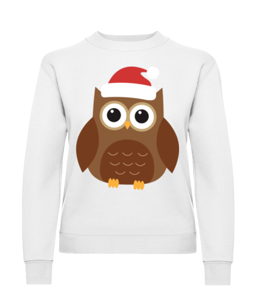 Vánoční Owl - Dámská mikina - Bílá - Napřed