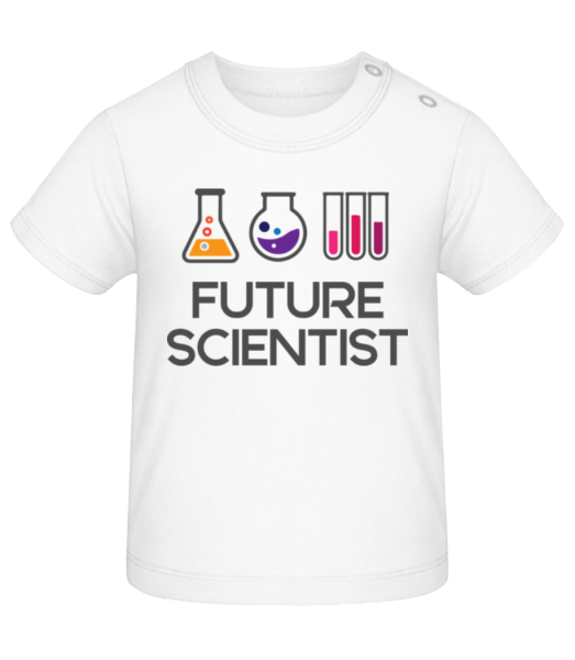 Future Scientist - Tričko pro miminka - Bílá - Napřed