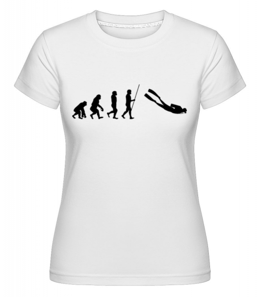 Evolution Diving -  Shirtinator tričko pro dámy - Bílá - Napřed