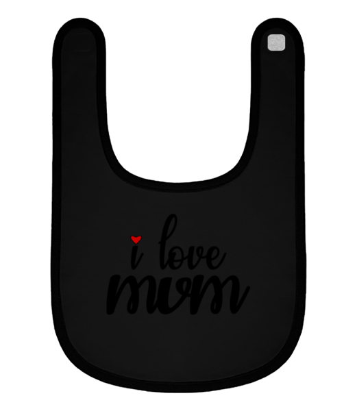 Miluji maminku - Bio bryndáček pro miminka - Černá - Napřed