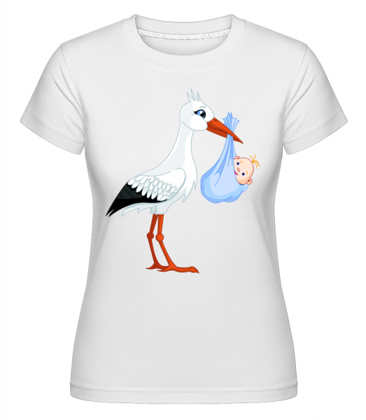Stork Brings Baby -  Shirtinator tričko pro dámy - Bílá - Napřed