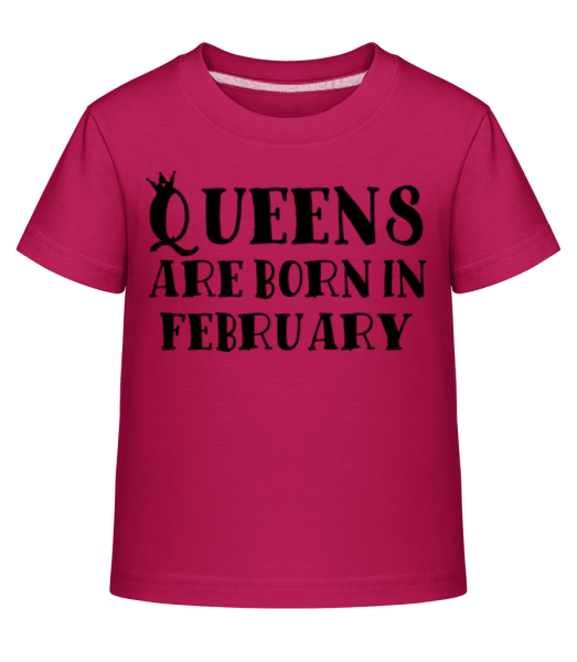 Queens se rodí v únoru - Dĕtské Shirtinator tričko - Magenta - Napřed
