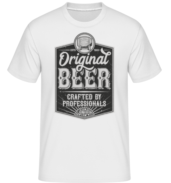 Original Beer -  Shirtinator tričko pro pány - Bílá - Napřed
