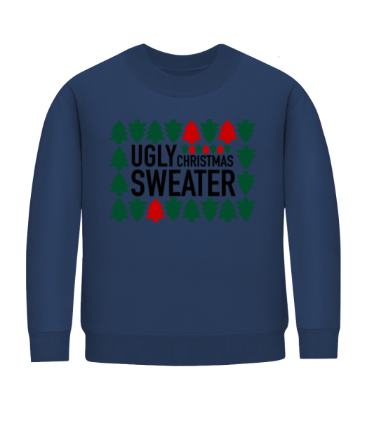 Ošklivý vánoční Sweater - Dĕtská mikina - Namořnická modrá - Napřed