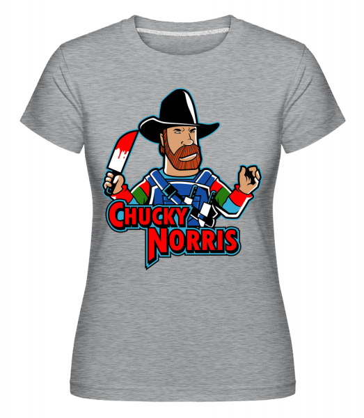 Chucky Norris -  Shirtinator tričko pro dámy - Melírově šedá - Napřed