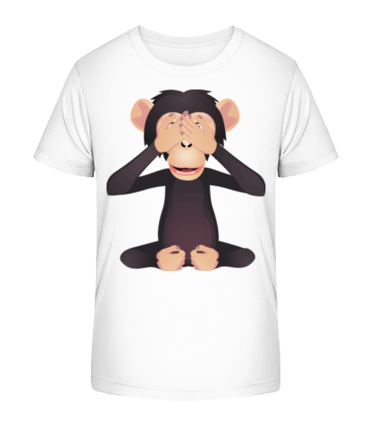 Blind Monkey - Detské Bio tričko Stanley Stella - Bílá - Napřed