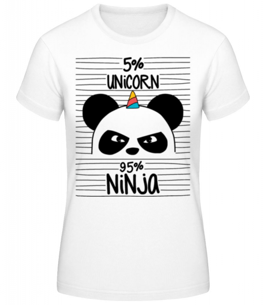 5% Unicorn 95% Ninja - Dámské basic tričko - Bílá - Napřed