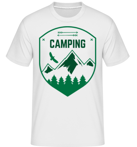 Camping Sign -  Shirtinator tričko pro pány - Bílá - Napřed
