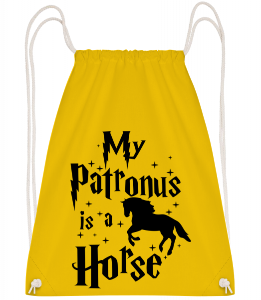 My Patronus Is A Horse - Drawstring batoh se šňůrkami - žlutá - Napřed