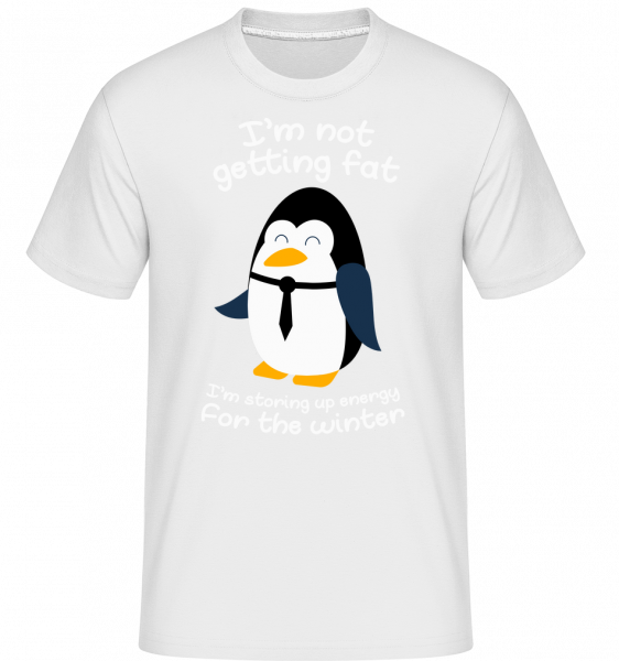 Pinguin není Fat -  Shirtinator tričko pro pány - Bílá - Napřed