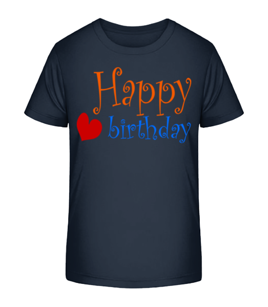 Všechno nejlepší k narozeninám Heart - Detské Bio tričko Stanley Stella - Namořnická modrá - Napřed