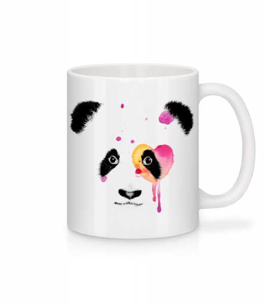 akvarel Panda - Keramický hrnek - Bílá - Napřed