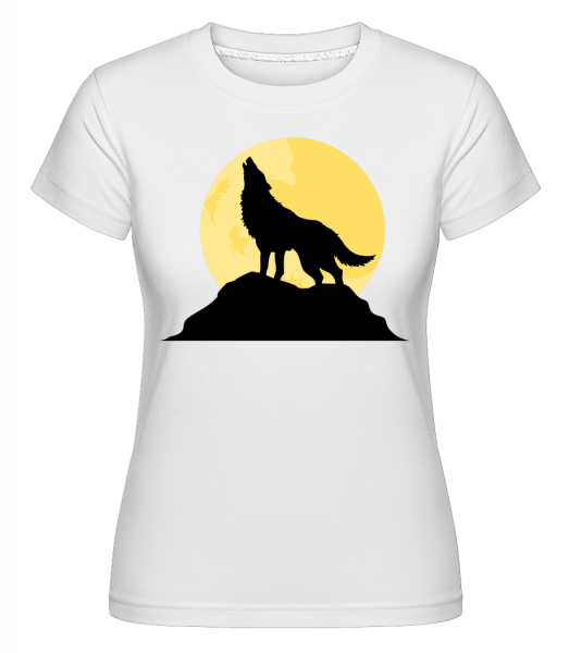 Gothic Wolf Sunset -  Shirtinator tričko pro dámy - Bílá - Napřed