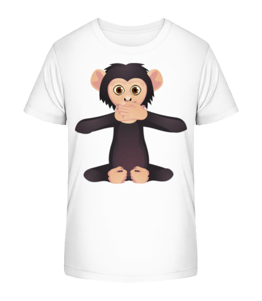 Mute Monkey - Detské Bio tričko Stanley Stella - Bílá - Napřed