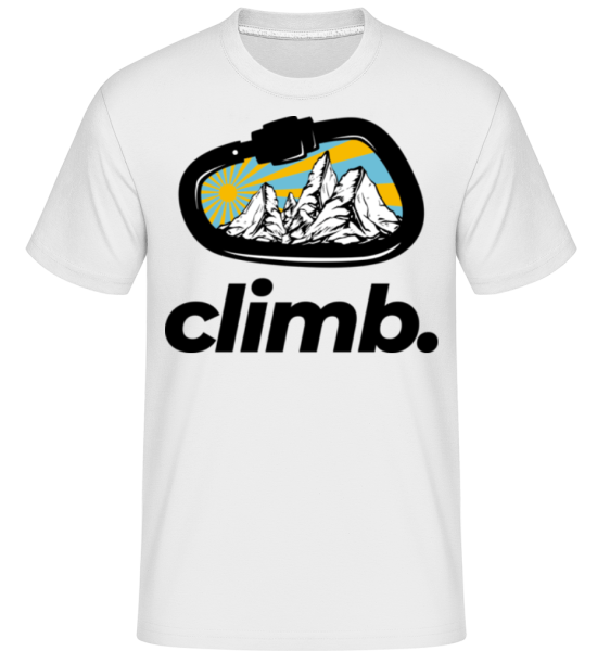 Climb -  Shirtinator tričko pro pány - Bílá - Napřed