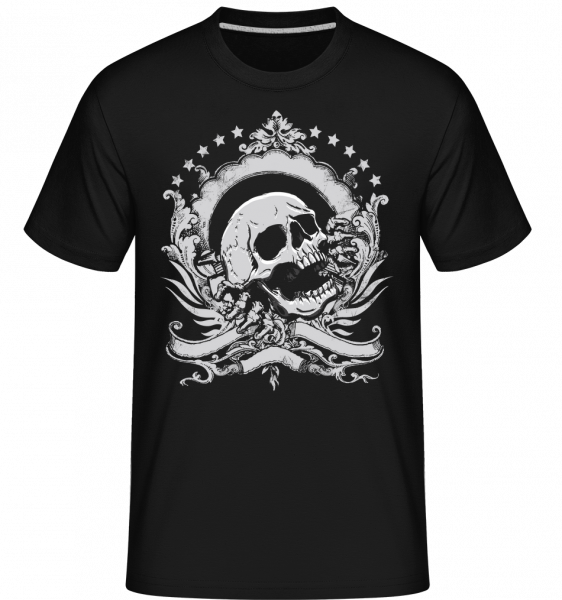 Skull Logo -  Shirtinator tričko pro pány - Černá - Napřed