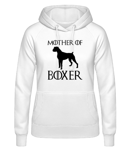 Mother Of Boxer - Dámská mikina s kapucí - Bílá - Napřed